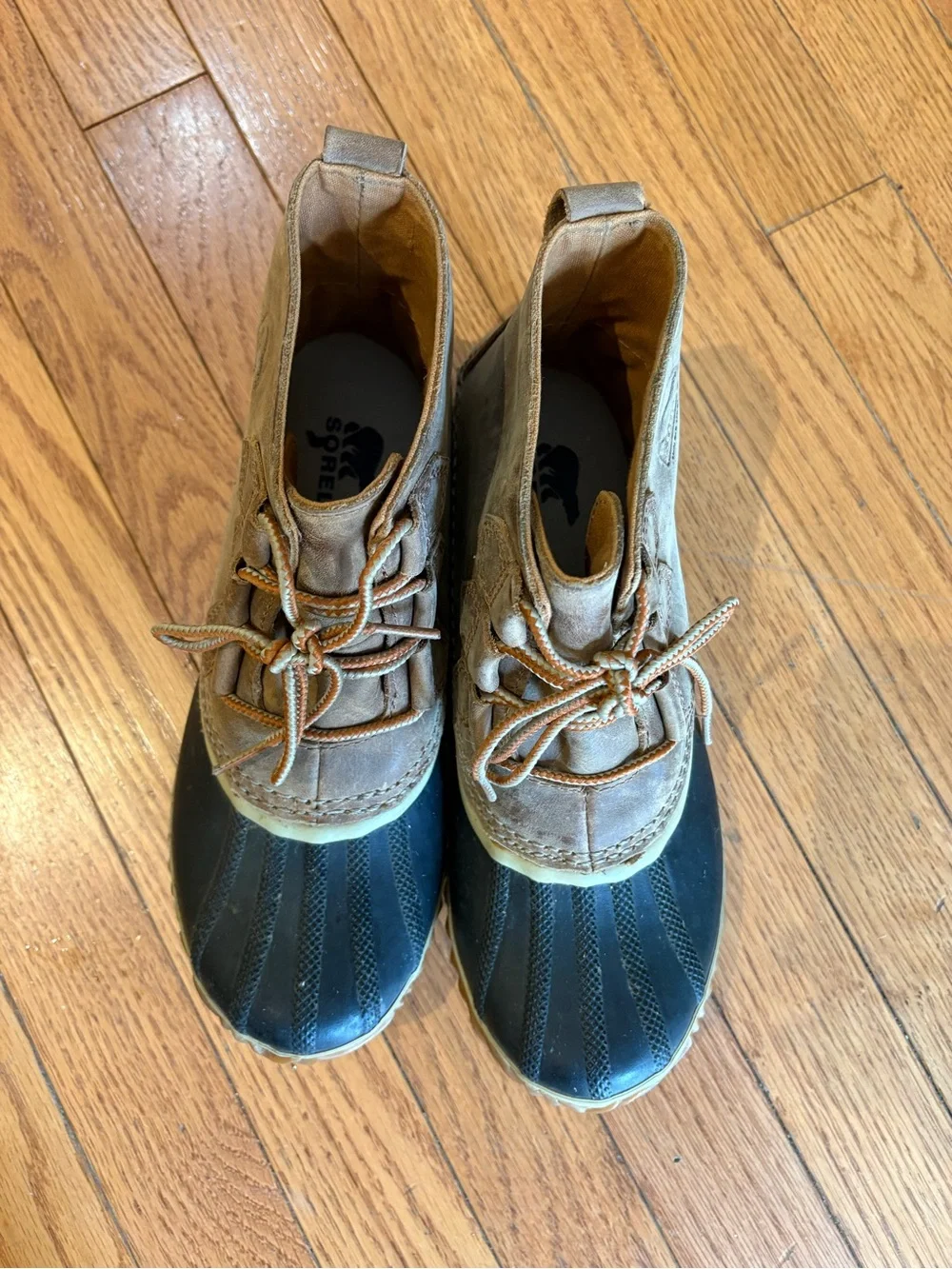 Duck Boot Ankle Boots in Brown - Picture 2 of 4
